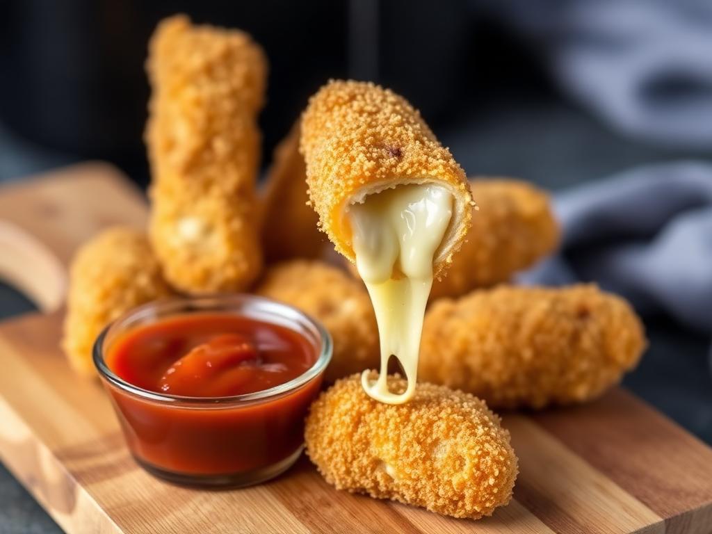 Homemade Air Fryer Mozzarella Sticks