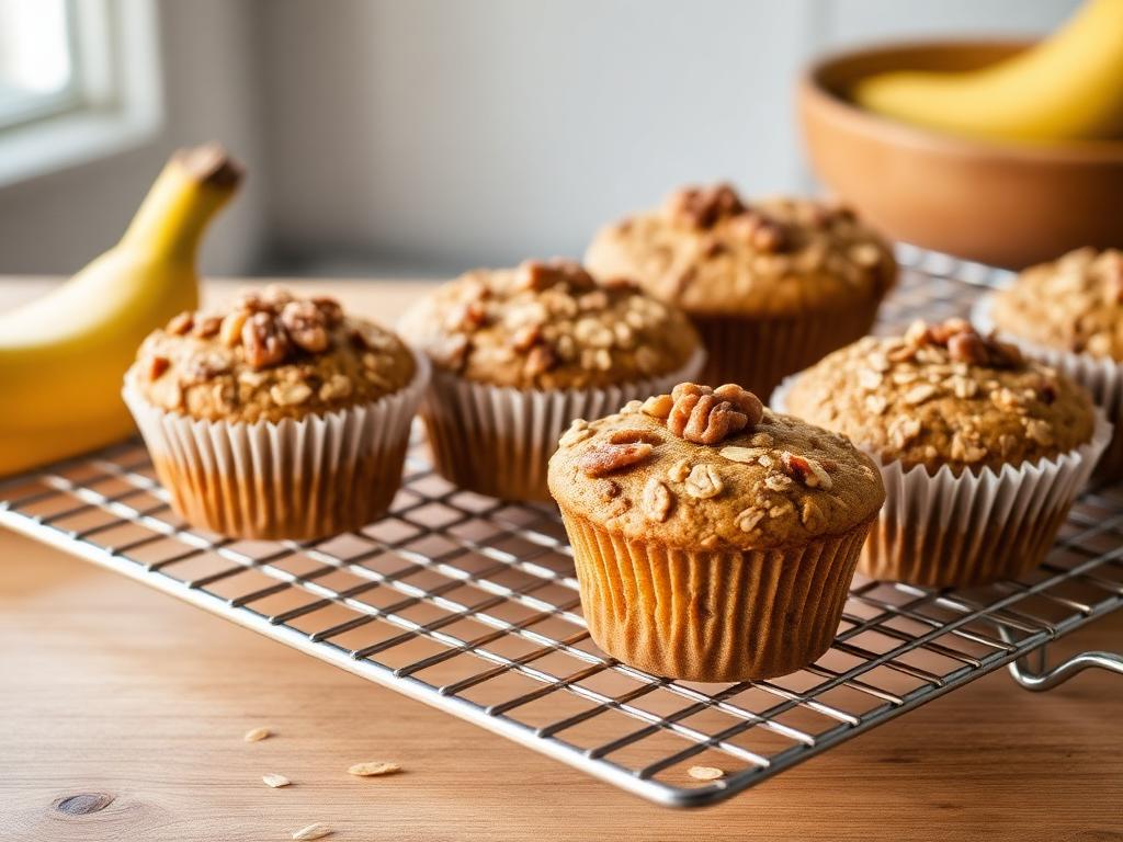 Healthy Banana Oat Muffins
