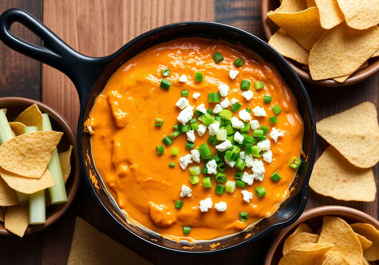 High Protein Buffalo Chicken Dip
