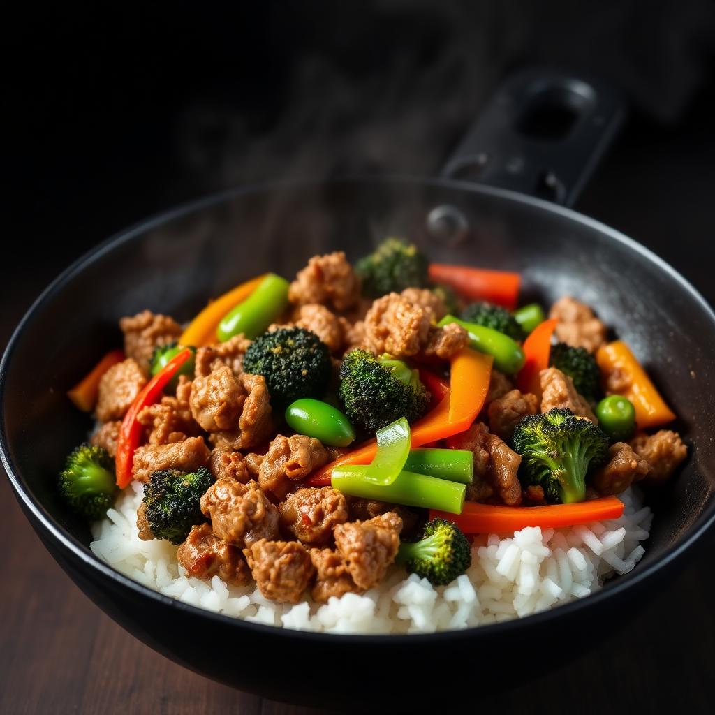 High Protein Ground Turkey Stir Fry