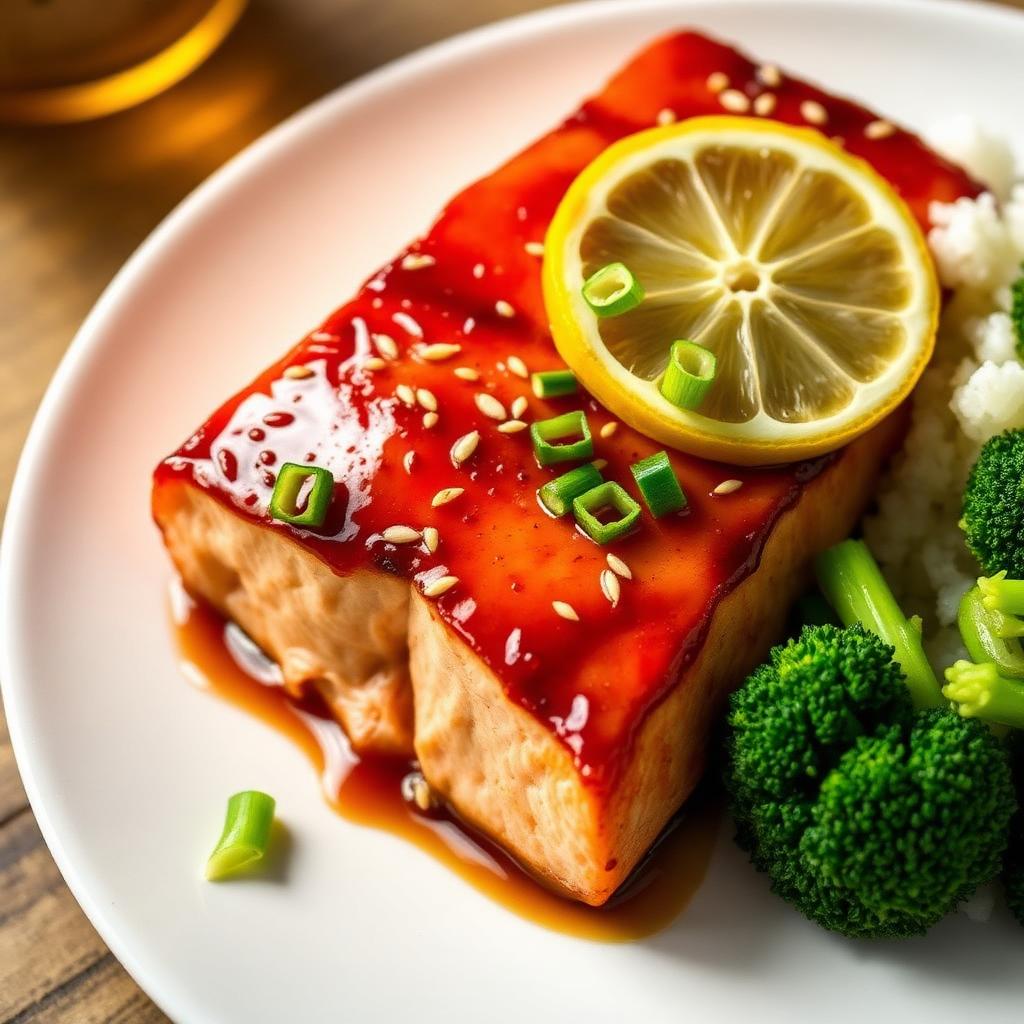 High Protein Honey Garlic Salmon