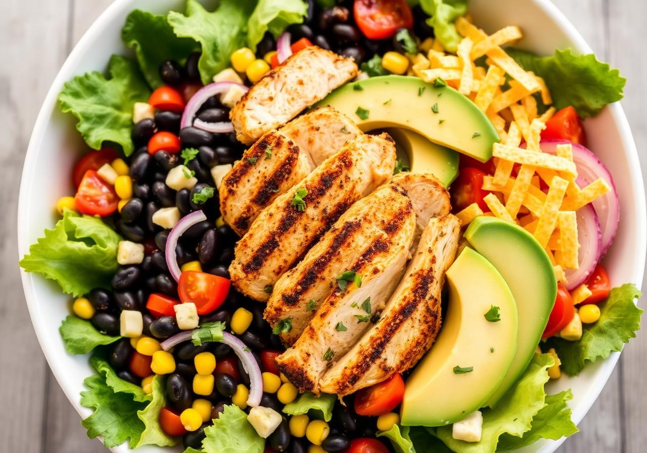 High Protein Southwest Chicken Salad
