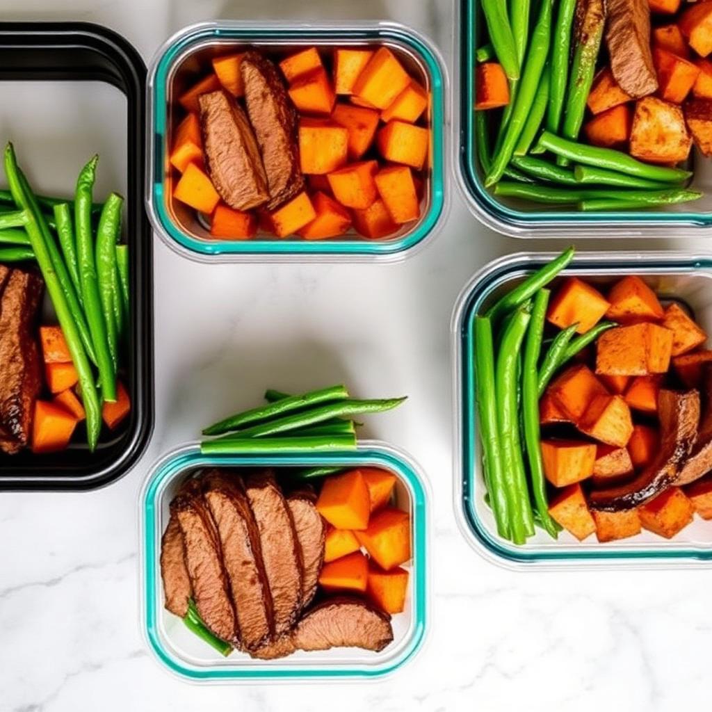 High Protein Steak and Sweet Potato Meal Prep