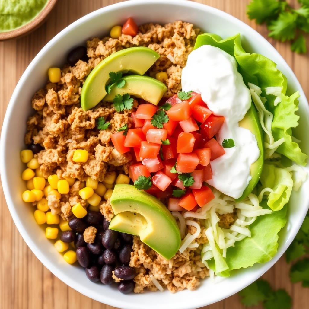 High Protein Turkey Taco Bowl