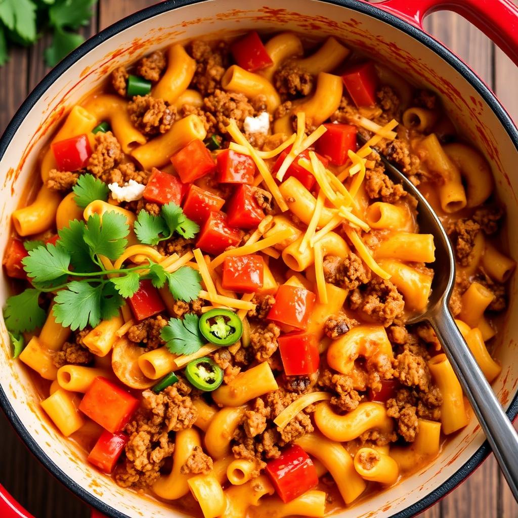One Pot Taco Mac and Cheese
